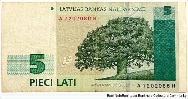 5 Lati Banknote