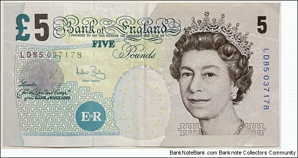 5 Pounds Sterling Banknote