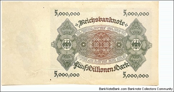 Banknote from Germany year 1923