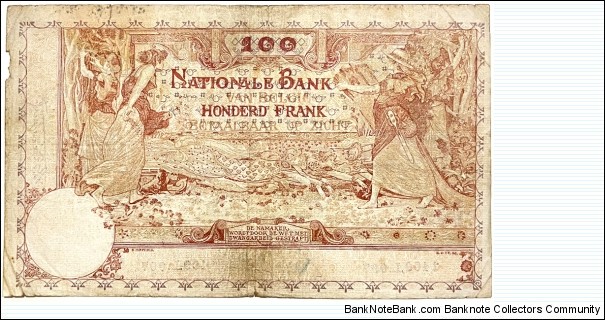 Banknote from Belgium year 1920