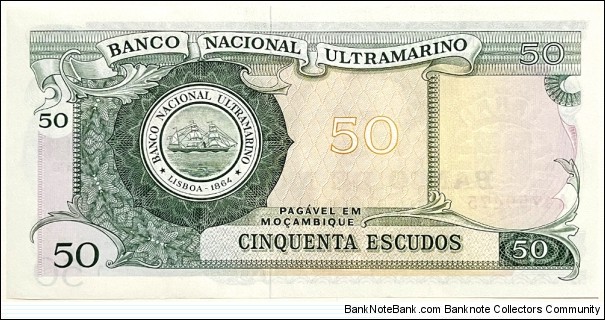 Banknote from Mozambique year 1970