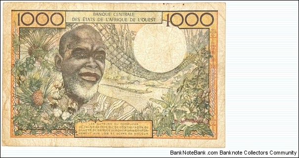 Banknote from West African States year 1961