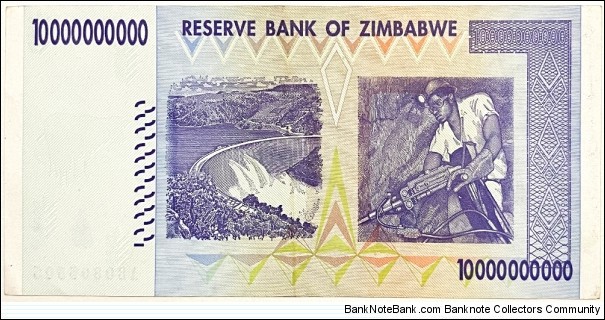 Banknote from Zimbabwe year 2008