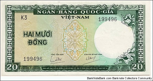 20 Dong (South Vietnam 1964) Banknote