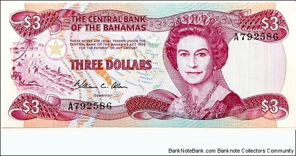 3 Dollars Banknote