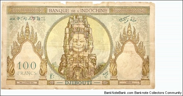 Banknote from Djibouti year 1928