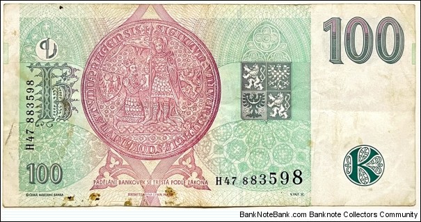 Banknote from Czech Republic year 1997