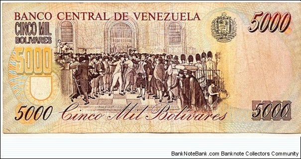 Banknote from Venezuela year 1998