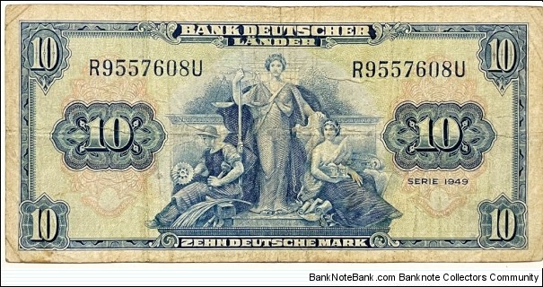 10 Mark (West Germany 1949) Banknote