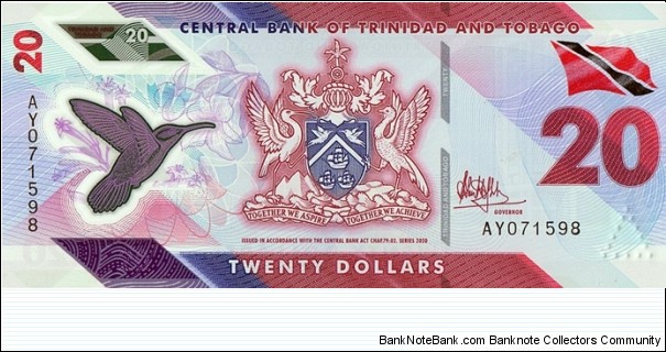 Trinidad & Tobago 2020 20 Dollars. Banknote
