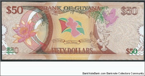 Banknote from Guyana year 2016