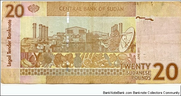 Banknote from Sudan year 2011