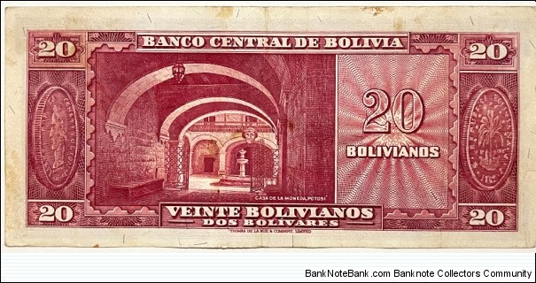 Banknote from Bolivia year 1945