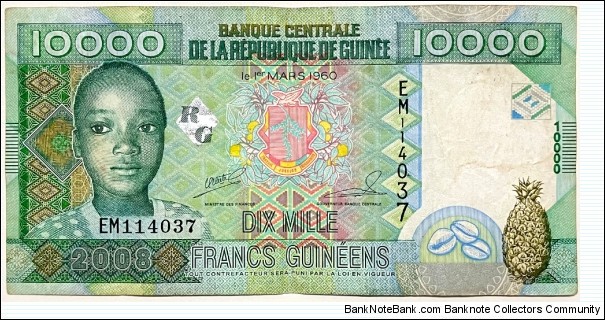 10.000 Francs (2008) Banknote