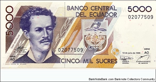 5000 Sucres Banknote