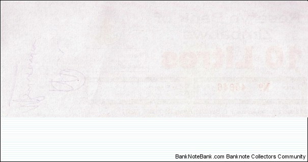 Banknote from Zimbabwe year 0