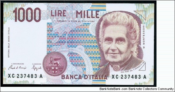 (Reproduction) / 1.000Lire / pk (114a) / (1964)  Banknote