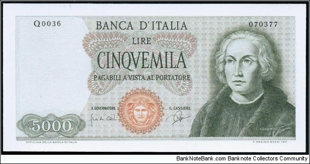 (Reproduction) / 5.000Lire / pk (98a) / (1964)  Banknote