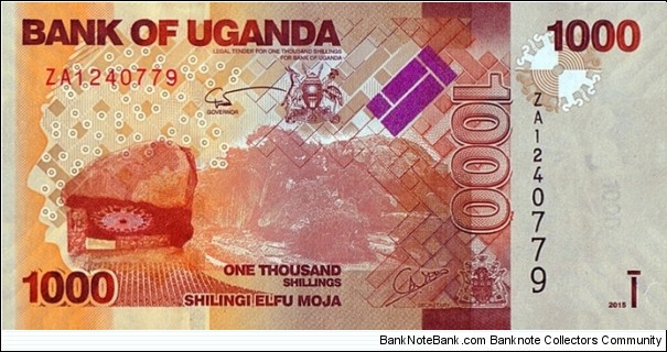 Uganda 2015 1,000 Shillings.

Replacement note. Banknote