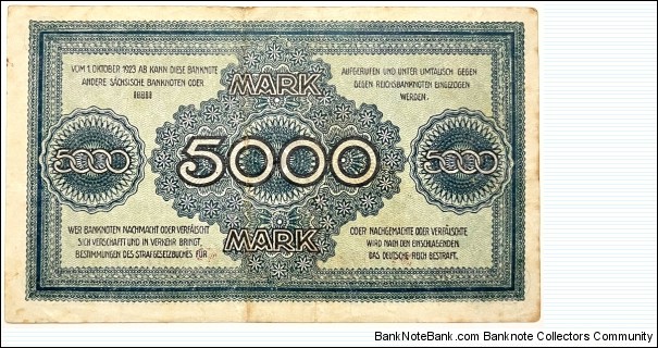 Banknote from Germany year 1923