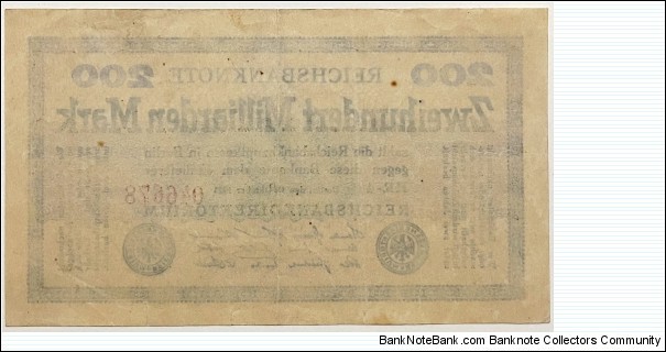 Banknote from Germany year 1923