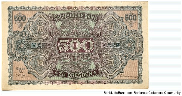 Banknote from Germany year 1922