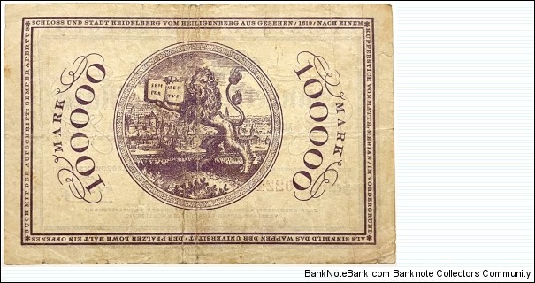 Banknote from Germany year 1923