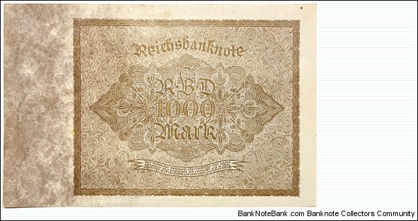 Banknote from Germany year 1922