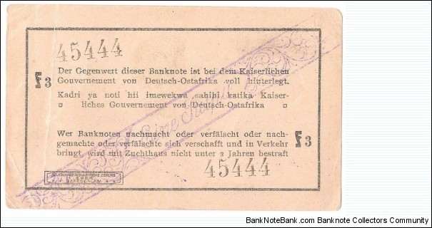 Banknote from Tanzania year 1916