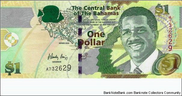 BAHAMAS 1 Dollar  Banknote