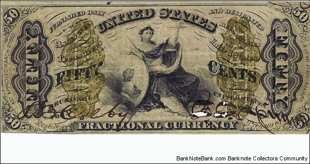 UNITED STATES 50 Cents  Banknote
