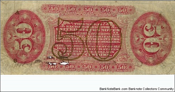 Banknote from USA year 1863