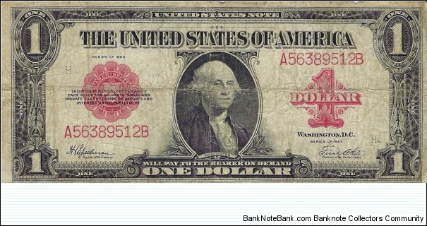 UNITED STATES 1 Dollar 1923
(United States Note) Banknote