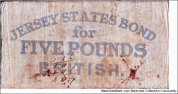 Banknote from Jersey year 1840