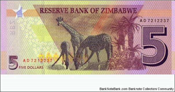 Banknote from Zimbabwe year 2019