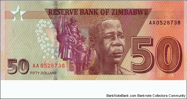 Banknote from Zimbabwe year 2020