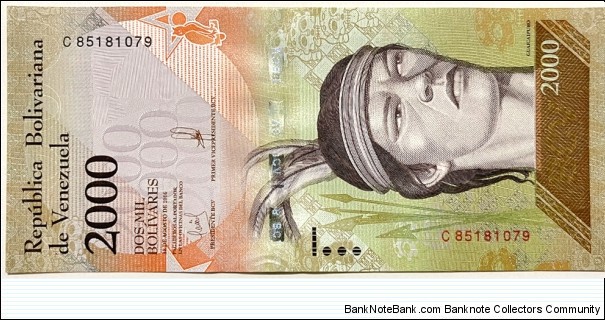 2000 Bolivares Banknote