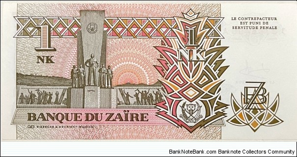 Banknote from Congo year 1993