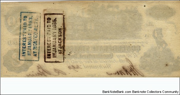 Banknote from USA year 1862