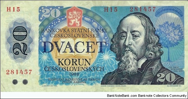 CZECHOSLOVAKIA 20 Korun  Banknote