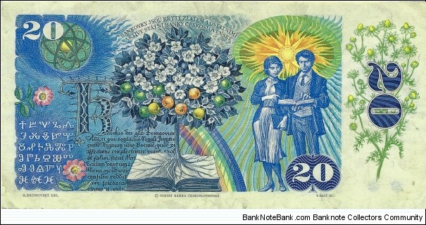 Banknote from Czech Republic year 1988