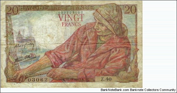 FRANCE 20 Francs Banknote