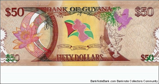 Banknote from Guyana year 2016