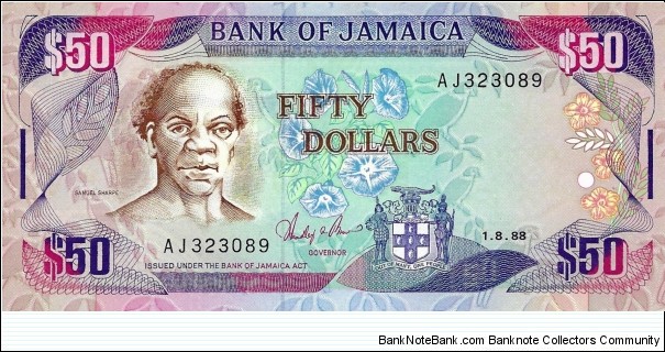 JAMAICA 50 Dollars Banknote