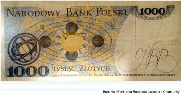 Banknote from Poland year 1975