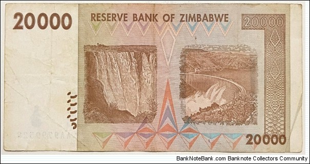 Banknote from Zimbabwe year 2008