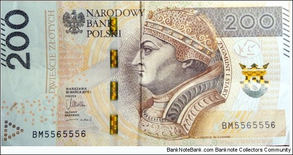 Poland 200 Złotych.
BM5565556 Banknote