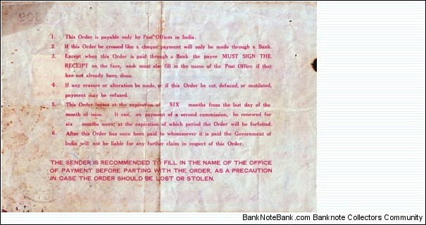 Banknote from India year 1944