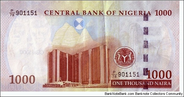 Banknote from Nigeria year 2016