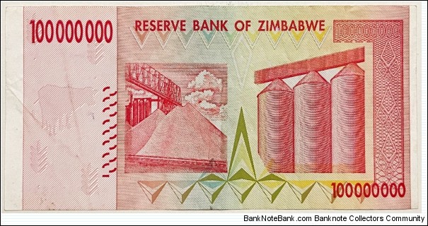 Banknote from Zimbabwe year 2008